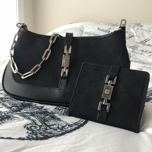 🚫SOLD🚫Black Gucci Handbag & Wallet Set 🖤